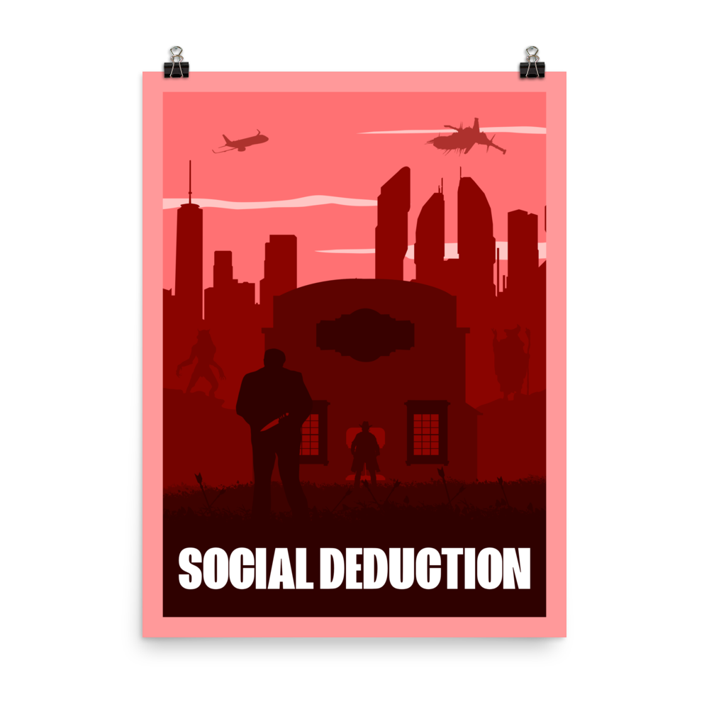 Social Deduction Board Game Mechanic Minimalist Board Game Art Poster