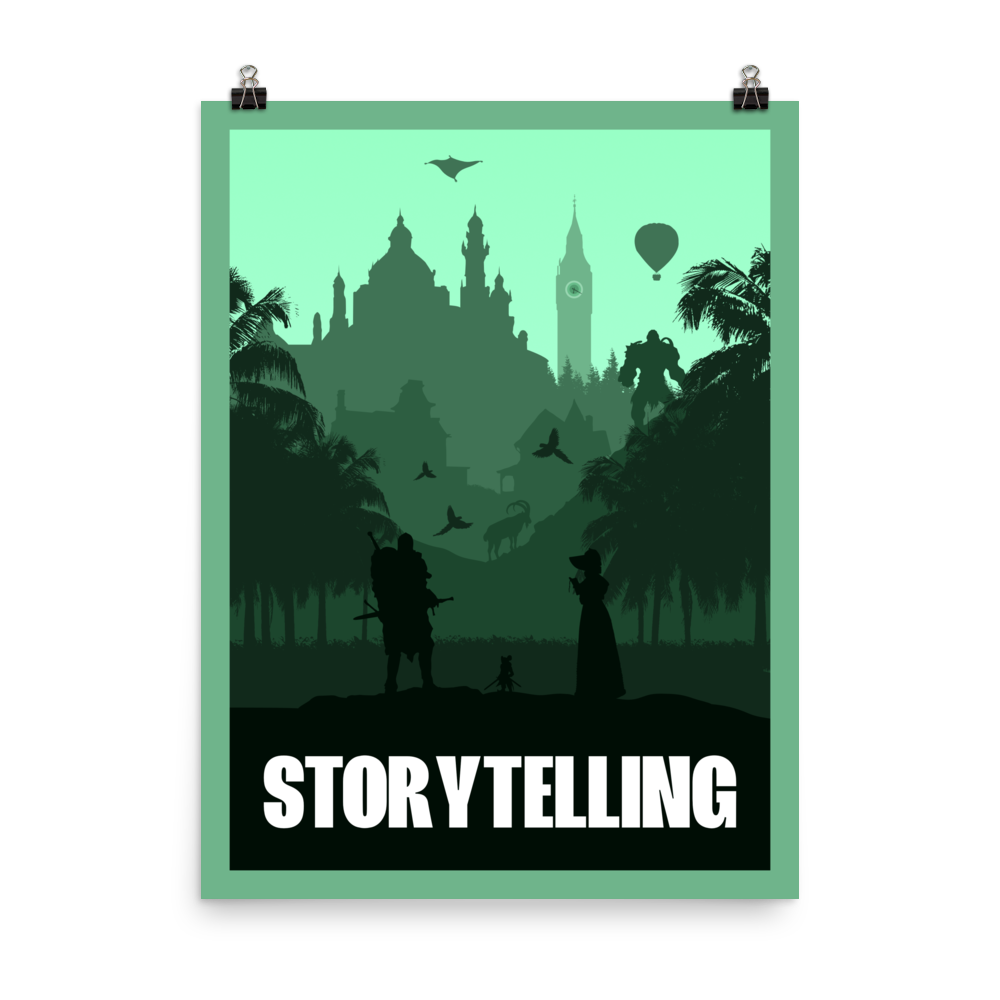 Storytelling Board Game Mechanic Minimalist Board Game Art Poster