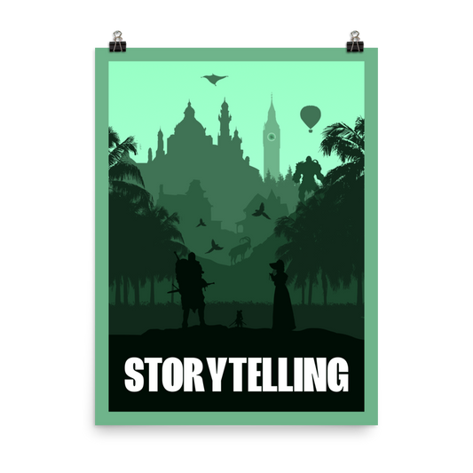 Storytelling Board Game Mechanic Minimalist Board Game Art Poster