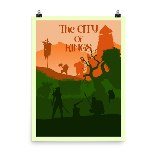 The City of Kings Minimalist Board Game Art Poster