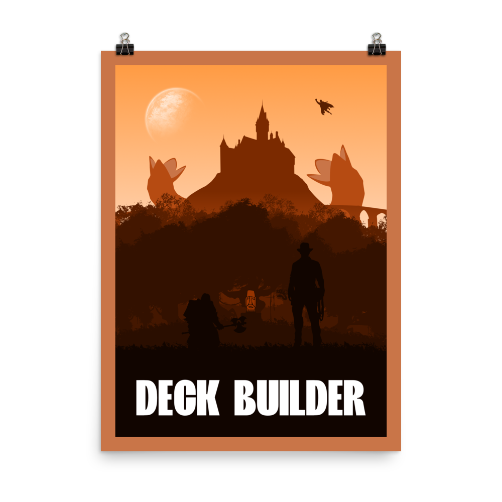 Deck Builder Board Game Mechanic Minimalist Board Game Art Poster