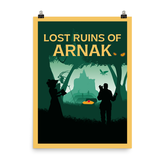 Lost Ruins of Arnak Temple Minimalist Board Game Art Poster