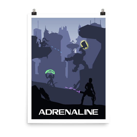 Adrenaline Minimalist Board Game Art Poster