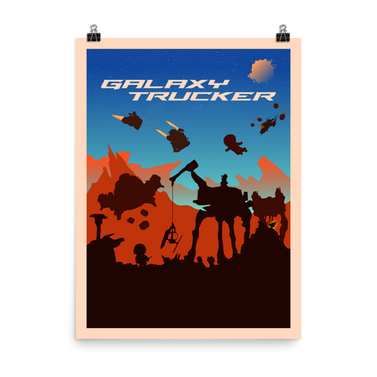Galaxy Trucker (Dawn) Minimalist Board Game Art Poster
