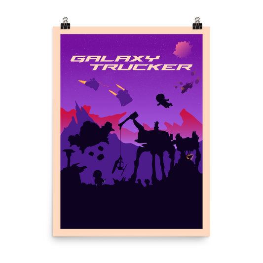 Galaxy Trucker (Twilight) Minimalist Board Game Art Poster