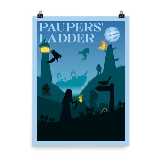 Pauper's Ladder Minimalist Board Game Art Poster