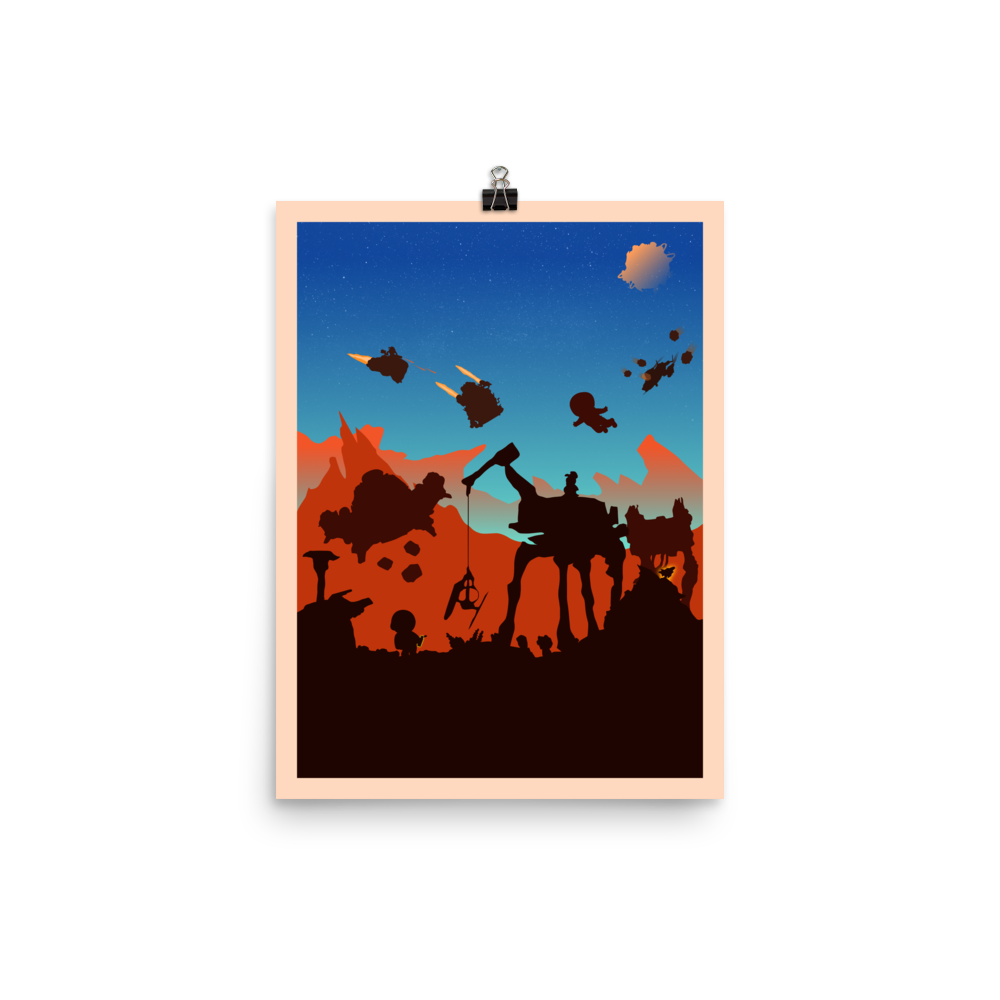 Galaxy Trucker (Dawn) Minimalist Board Game Art Poster