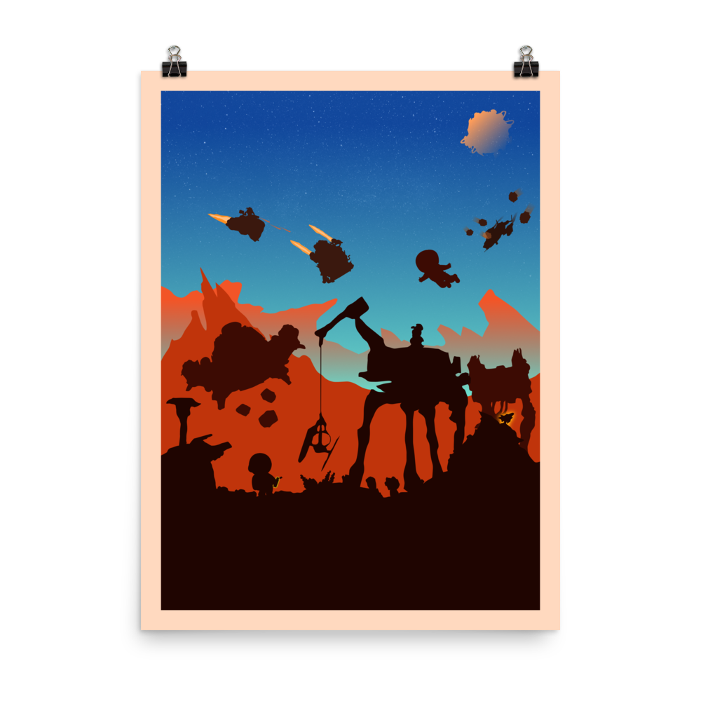Galaxy Trucker (Dawn) Minimalist Board Game Art Poster