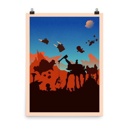 Galaxy Trucker (Dawn) Minimalist Board Game Art Poster