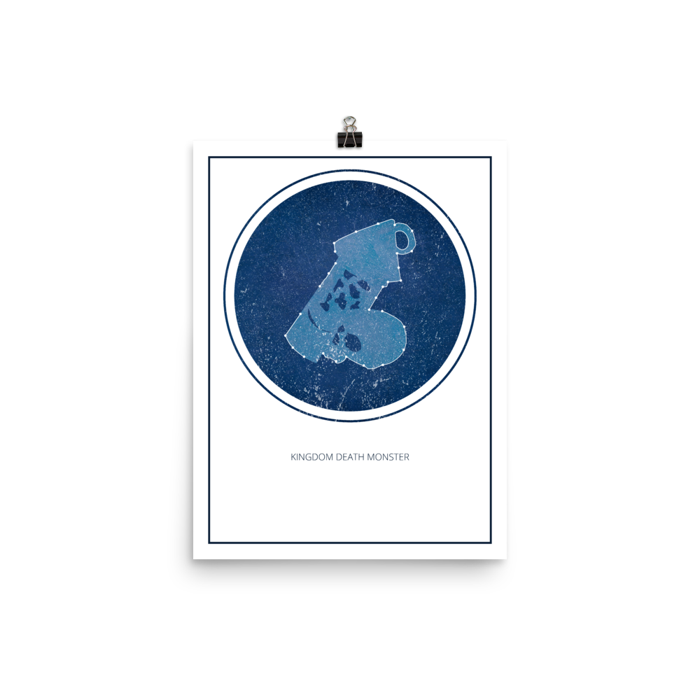 Kingdom Death Monster Board Game White Star Constellation Art Poster