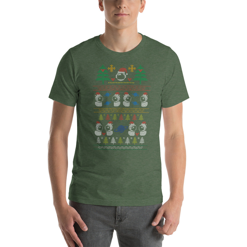 Astronaut Festive Sweater Christmas Unisex T-Shirt