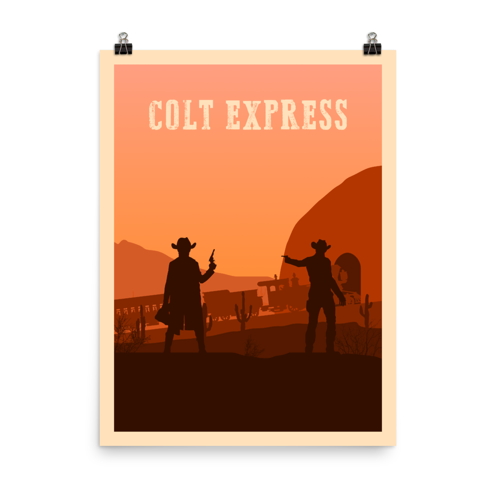 Colt Express Minimalist Board Game Art Poster