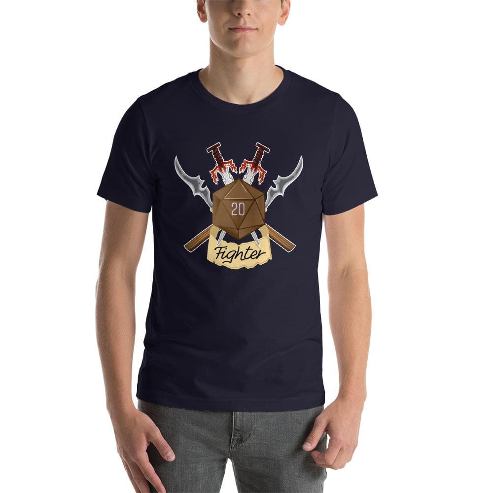 Fighter Fantasy RPG D20 Character Class Unisex T-Shirt