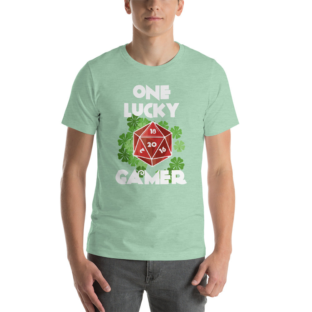 One Lucky Gamer Saint Patrick's Day D20 Dungeon RPG Unisex T-shirt