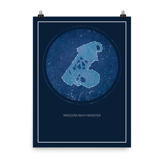 Kingdom Death Monster Board Game Blue Star Constellation Art Poster