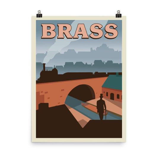 Brass Minimalist Board Game Art Poster
