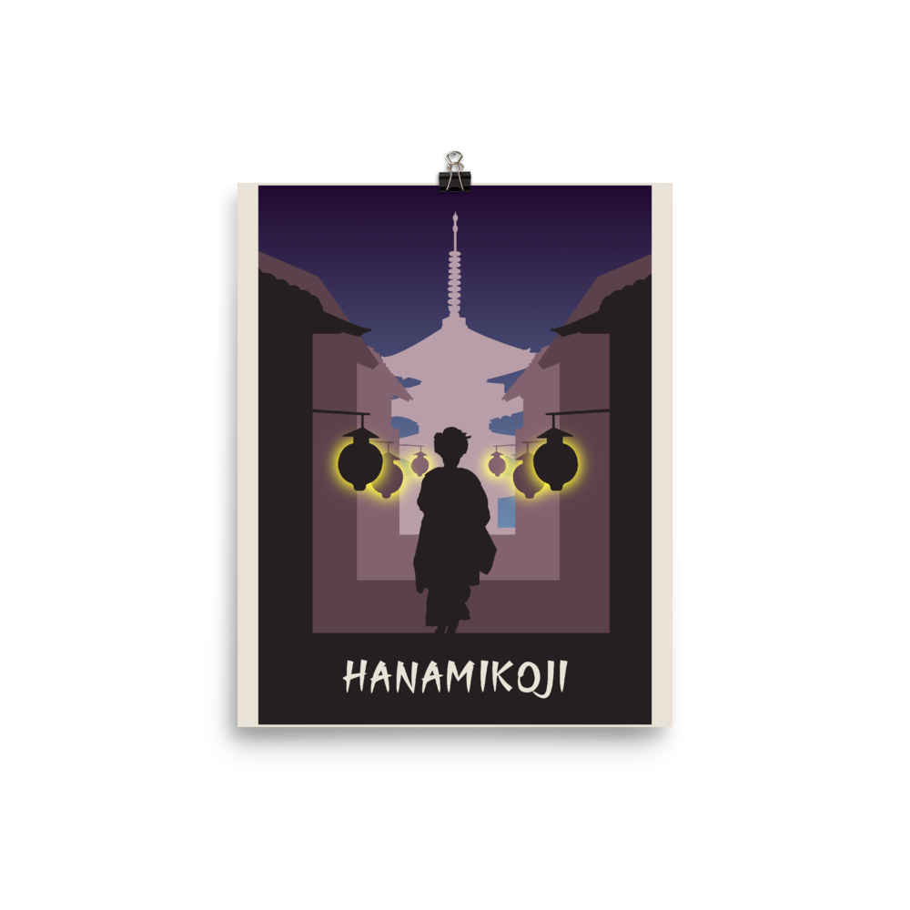 Hanamikoji Minimalist Board Game Art Poster
