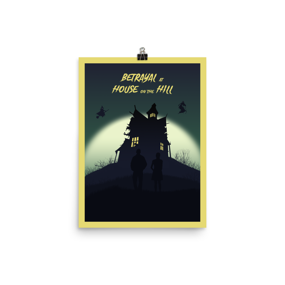 Betrayal at House on the Hill Minimalist Board Game Art Poster