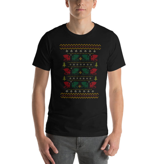 Dragon Festive Sweater Christmas Dungeon RPG Unisex T-Shirt