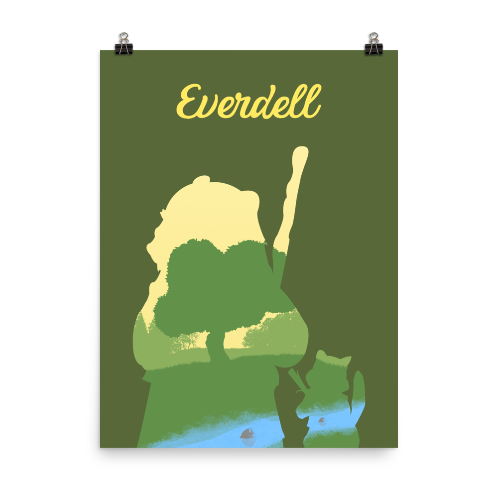 Everdell Silhouette Board Game Art Poster