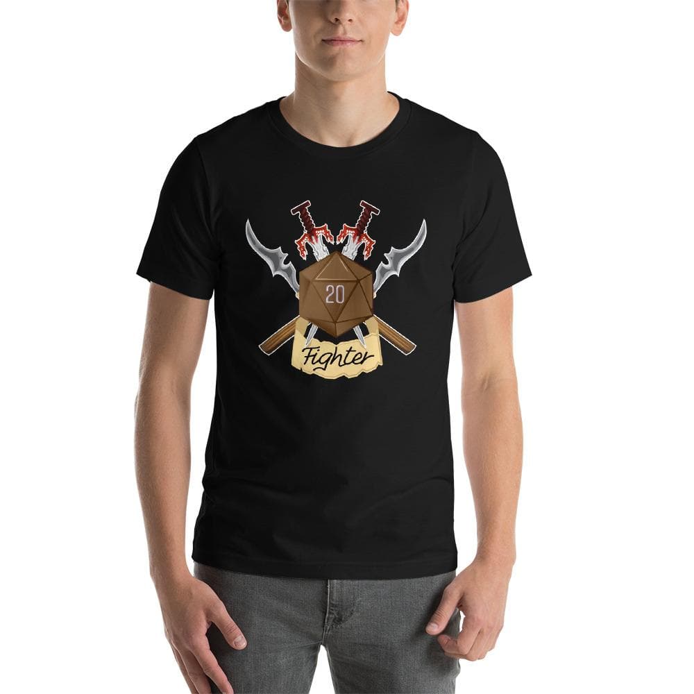 Fighter Fantasy RPG D20 Character Class Unisex T-Shirt