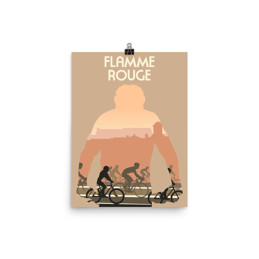 Flamme Rouge Board Game Silhouette Art Poster