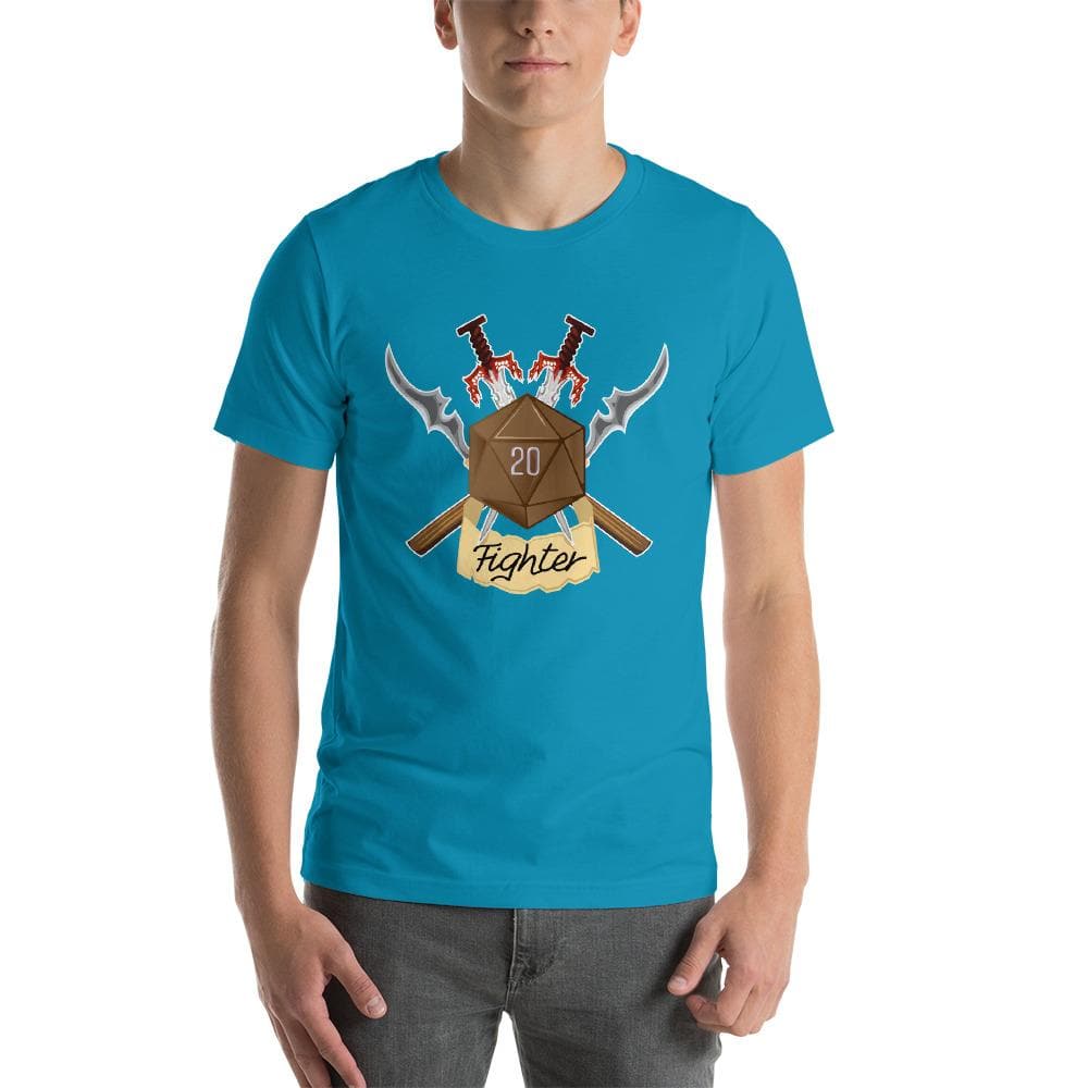 Fighter Fantasy RPG D20 Character Class Unisex T-Shirt