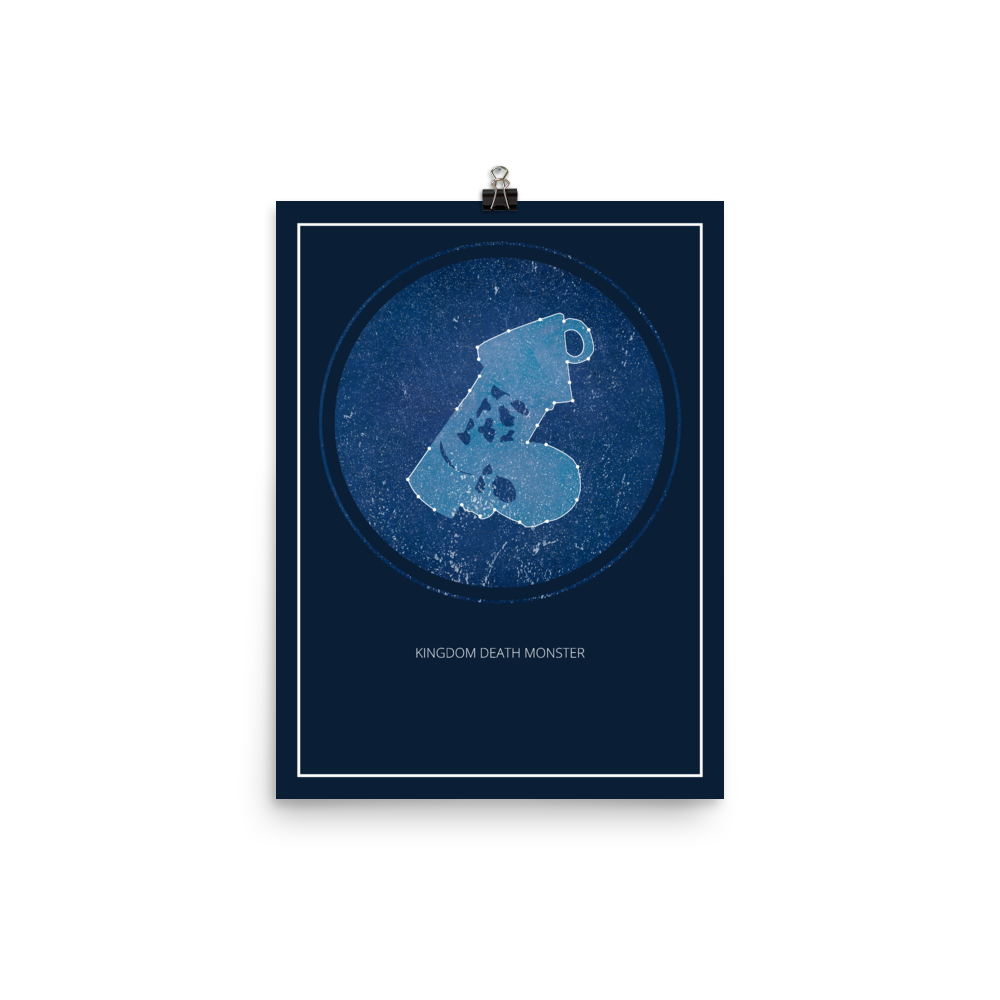 Kingdom Death Monster Board Game Blue Star Constellation Art Poster