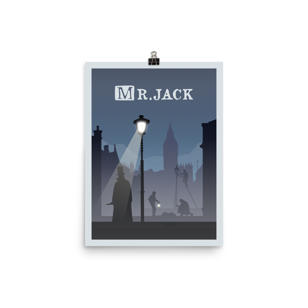 Mr Jack Board Minimalist Board Game Art Poster