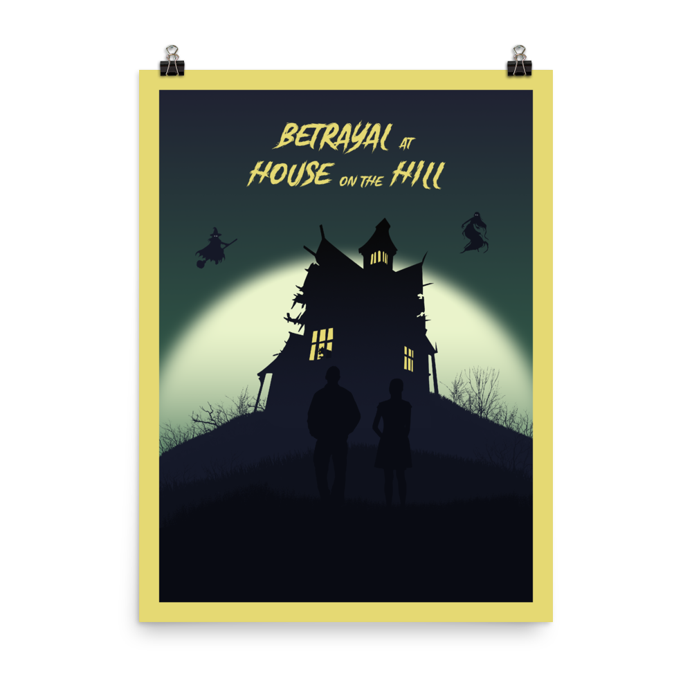 Betrayal at House on the Hill Minimalist Board Game Art Poster
