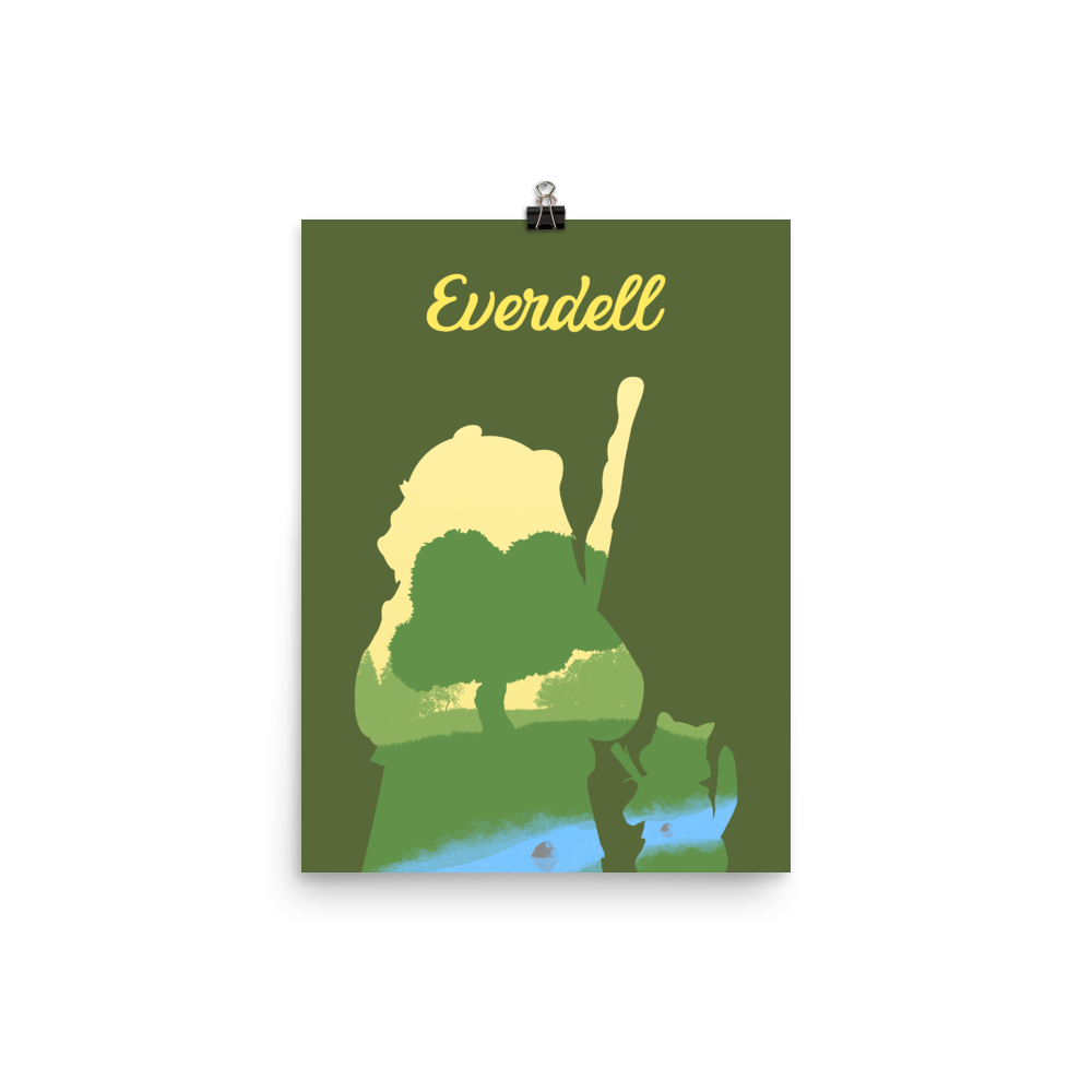 Everdell Silhouette Board Game Art Poster
