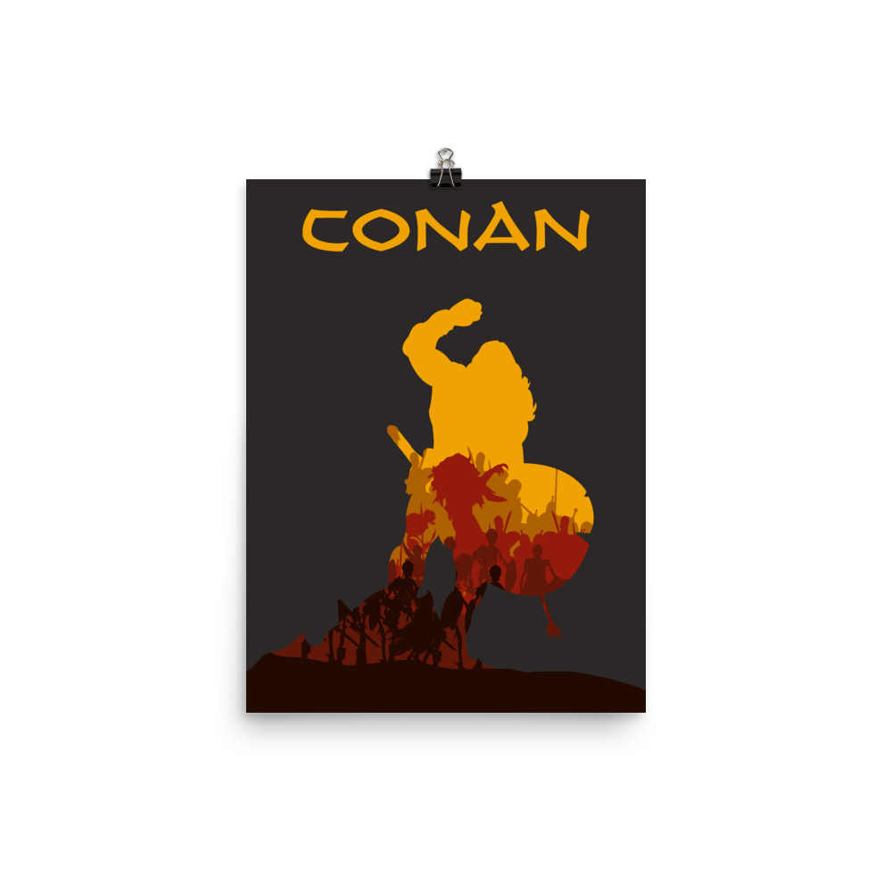 Conan Board Game Dark Silhouette Art Poster