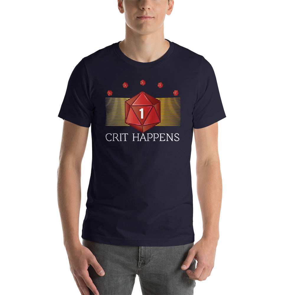 D20 Dice Crit Happens Dungeon RPG Unisex T-Shirt
