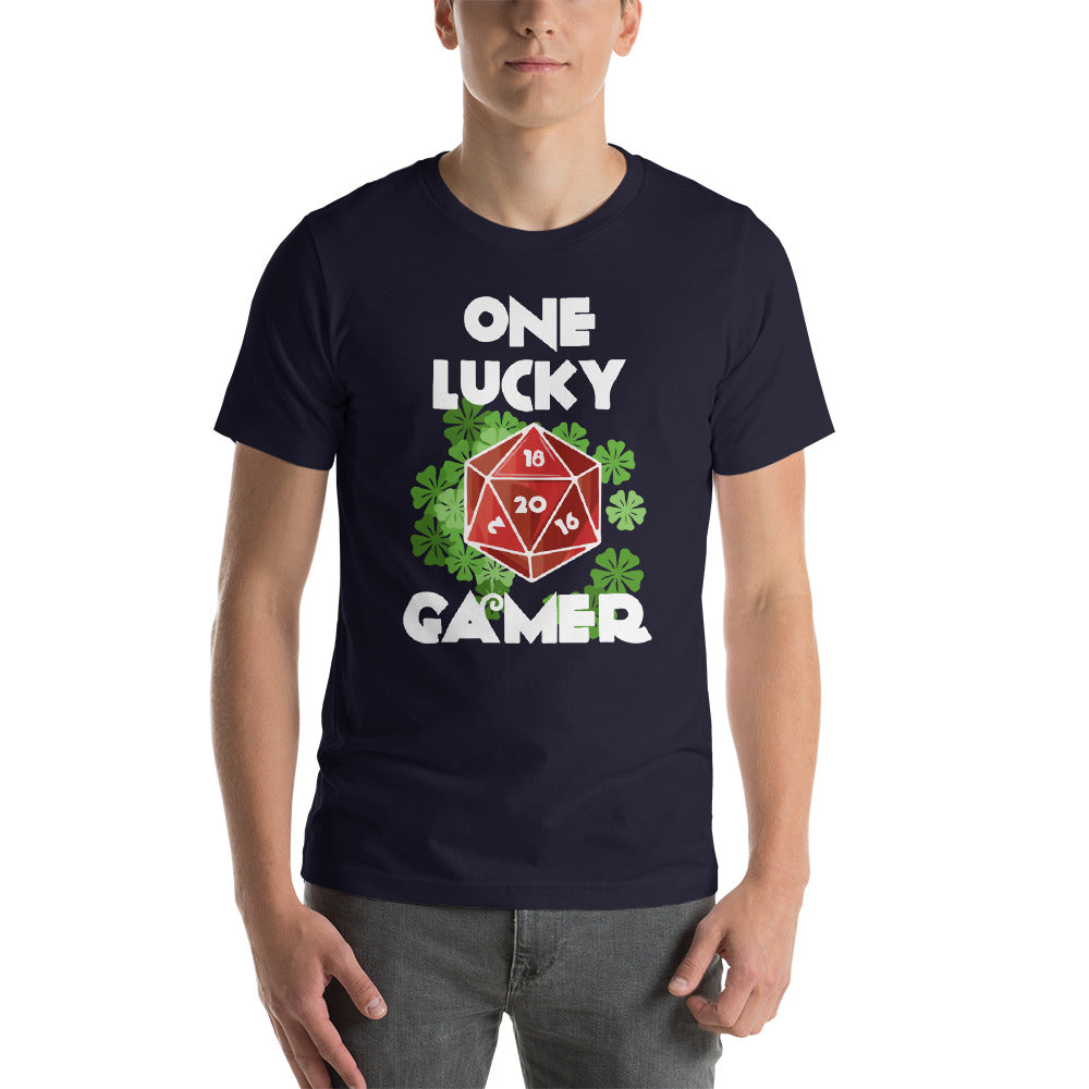 One Lucky Gamer Saint Patrick's Day D20 Dungeon RPG Unisex T-shirt
