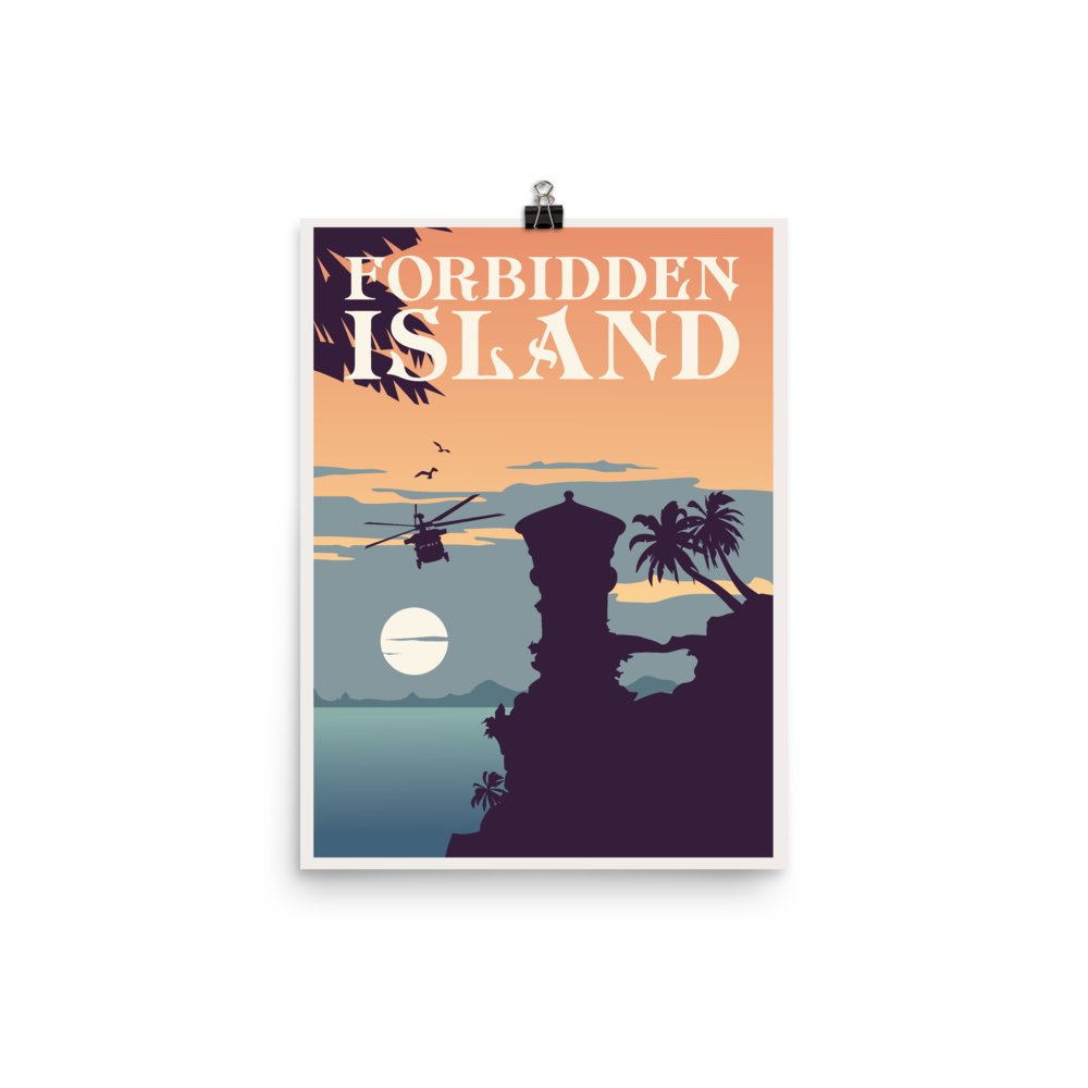 Forbidden Island Minimalist Board Game Art Poster