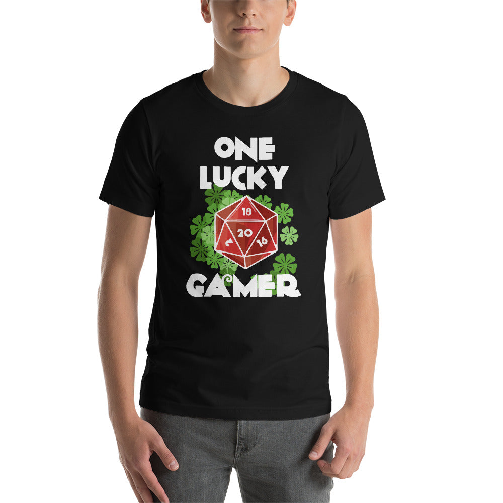 One Lucky Gamer Saint Patrick's Day D20 Dungeon RPG Unisex T-shirt