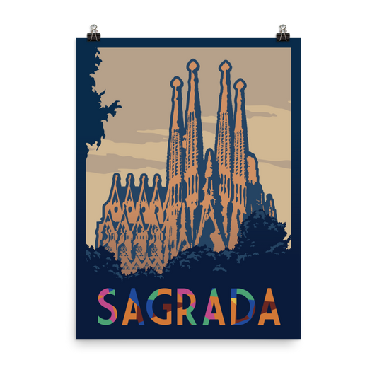 Sagrada Minimalist Board Game Art Poster