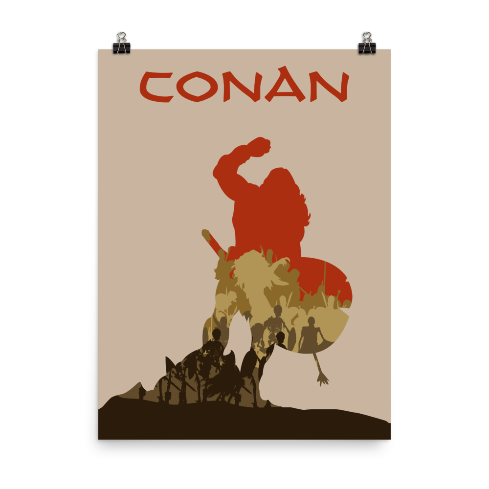 Conan Board Game Light Silhouette Art Poster