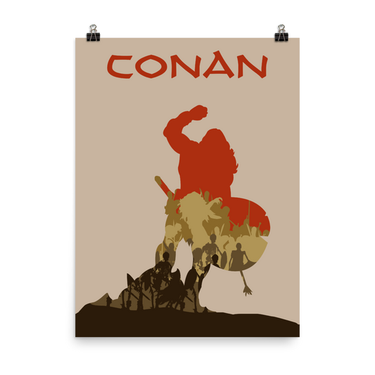 Conan Board Game Light Silhouette Art Poster