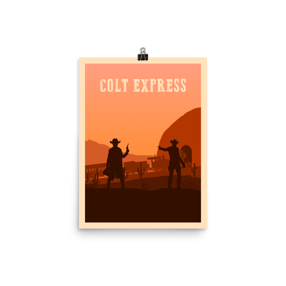 Colt Express Minimalist Board Game Art Poster
