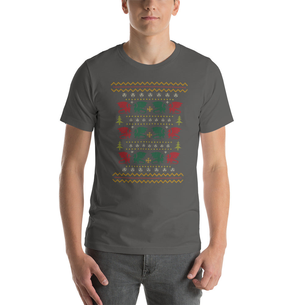 Dragon Festive Sweater Christmas Dungeon RPG Unisex T-Shirt