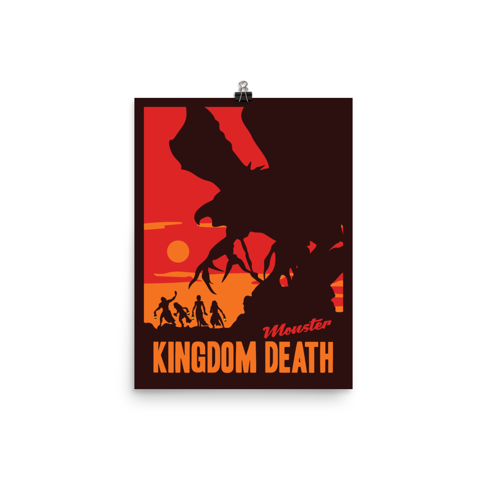 Kingdom Death Monster Minimalist Board Game Art Poster