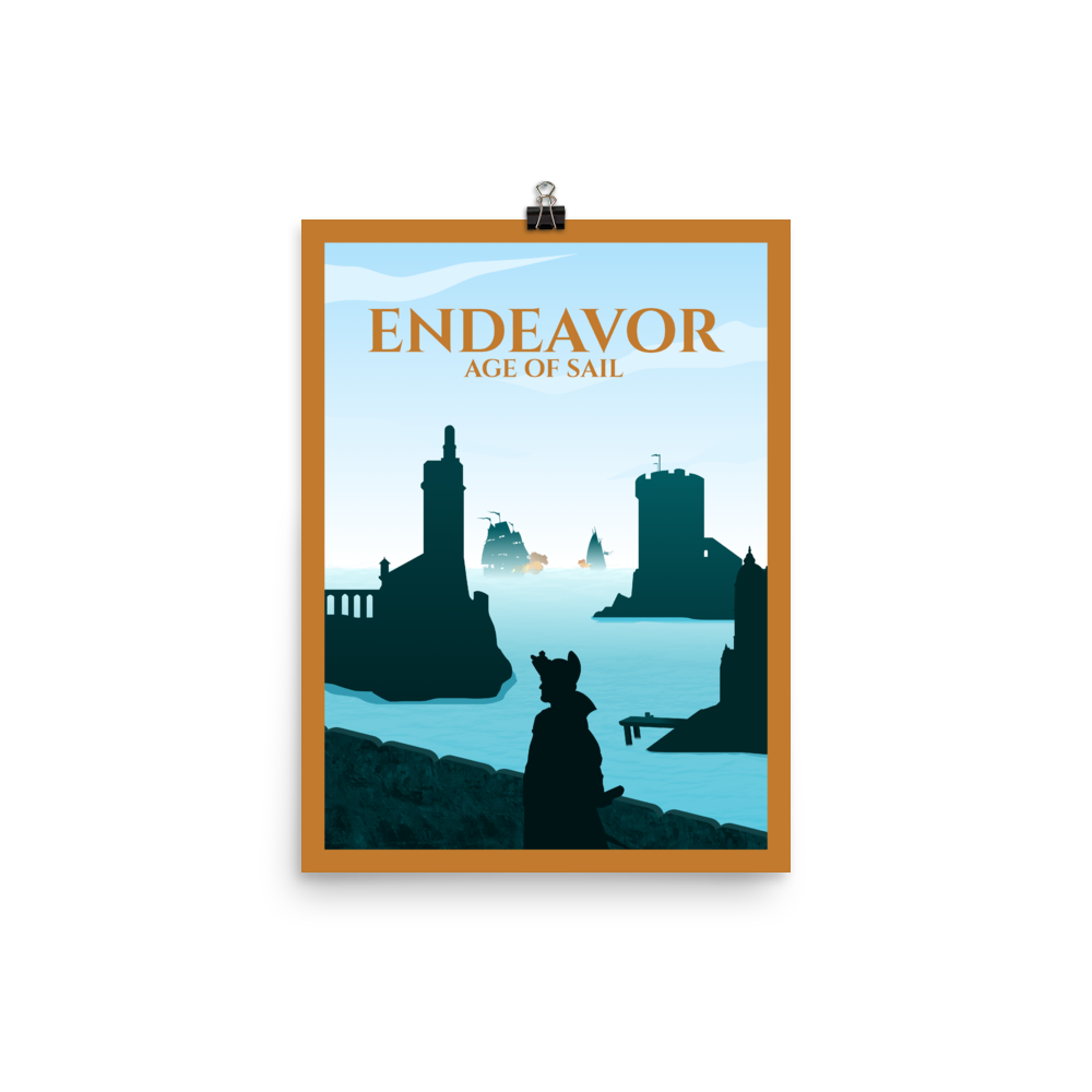 Endeavor Age of Sail Minimalist Board Game Art Poster