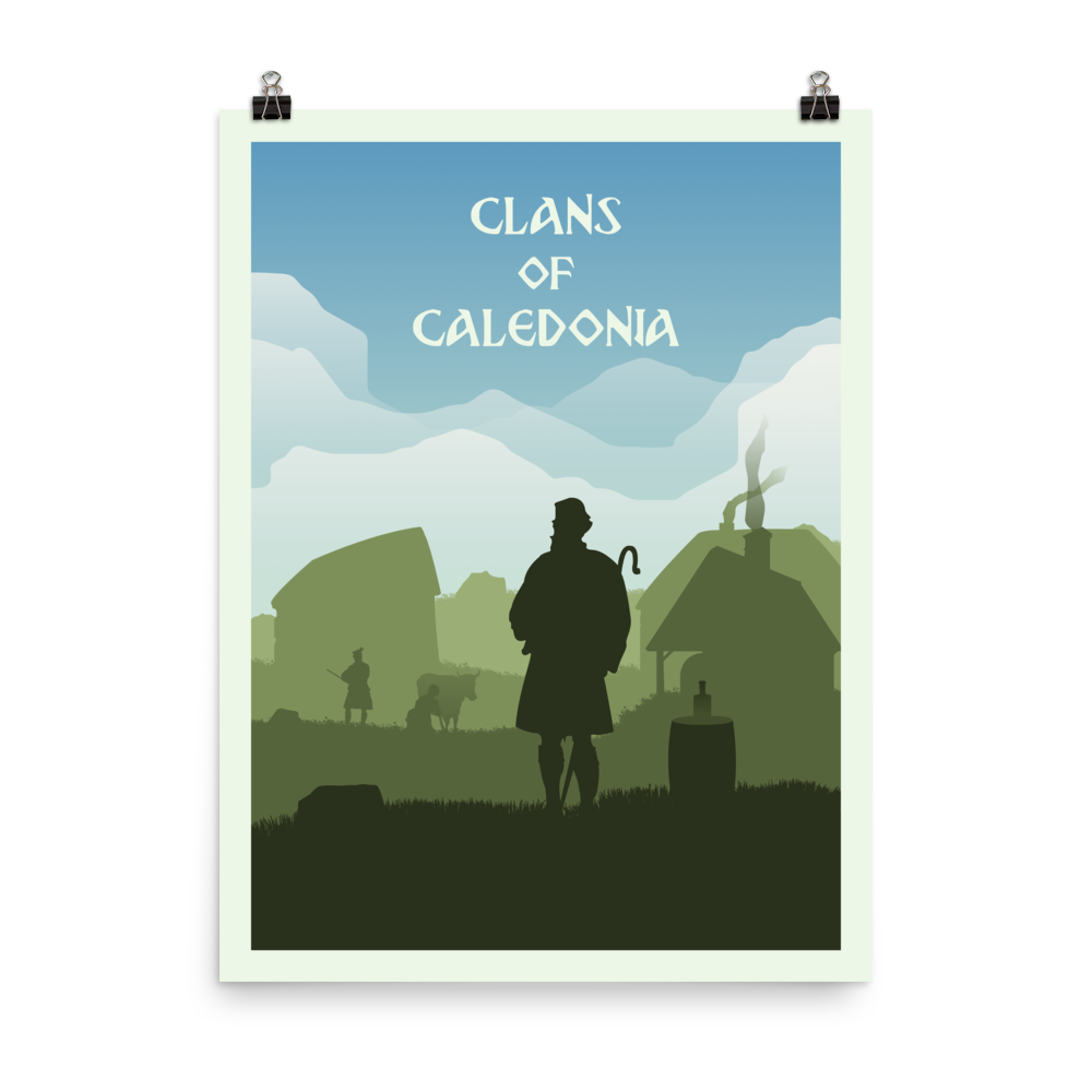 Clans of Caledonia Minimalist Board Game Art Poster