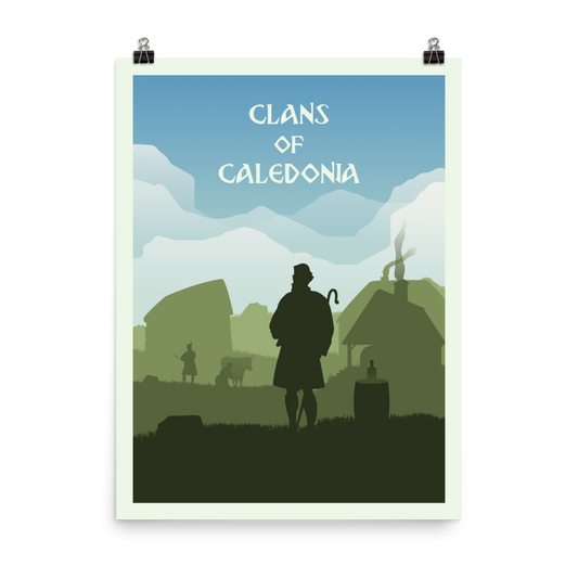 Clans of Caledonia Minimalist Board Game Art Poster