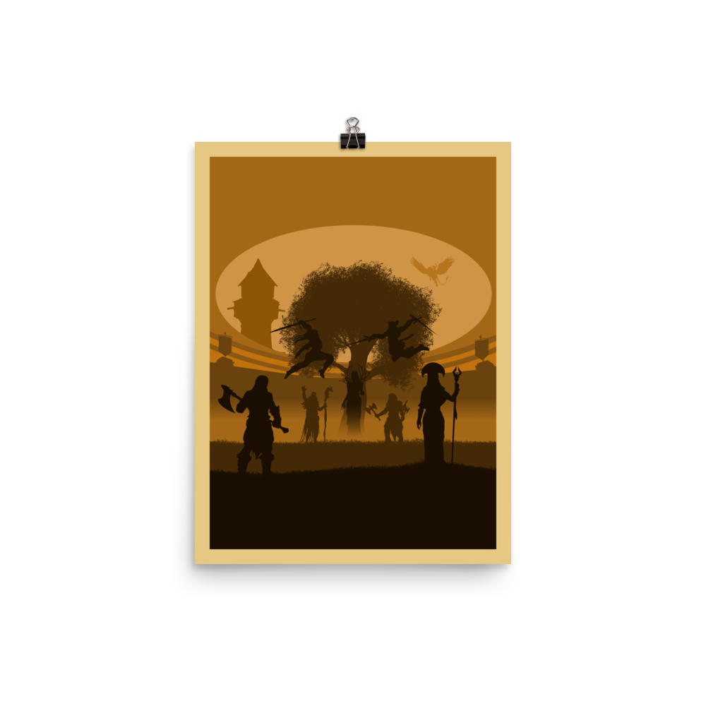 Tash Kalar Arena of Legends Minimalist Board Game Art Poster