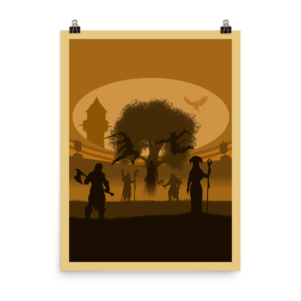 Tash Kalar Arena of Legends Minimalist Board Game Art Poster