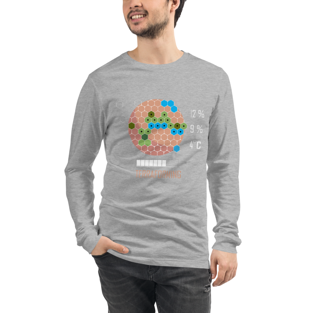 16 Bit Terraforming Mars Unisex Long Sleeve T-shirt