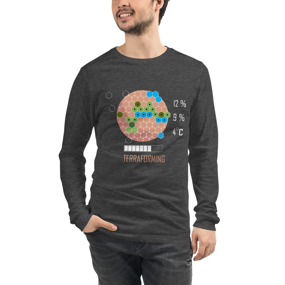 16 Bit Terraforming Mars Unisex Long Sleeve T-shirt