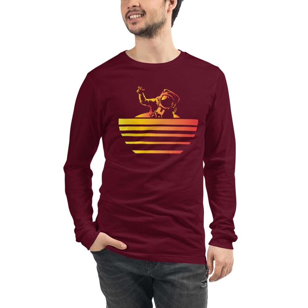 Terraforming Mars/ On Mars Synthwave Unisex Long Sleeve T-Shirt
